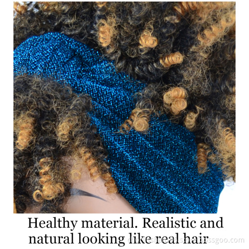 Free Sample Wholesale Hot Selling Short Headband Wigs Kinky Curly Synthetic Wig With Headband Attached For Black Women
